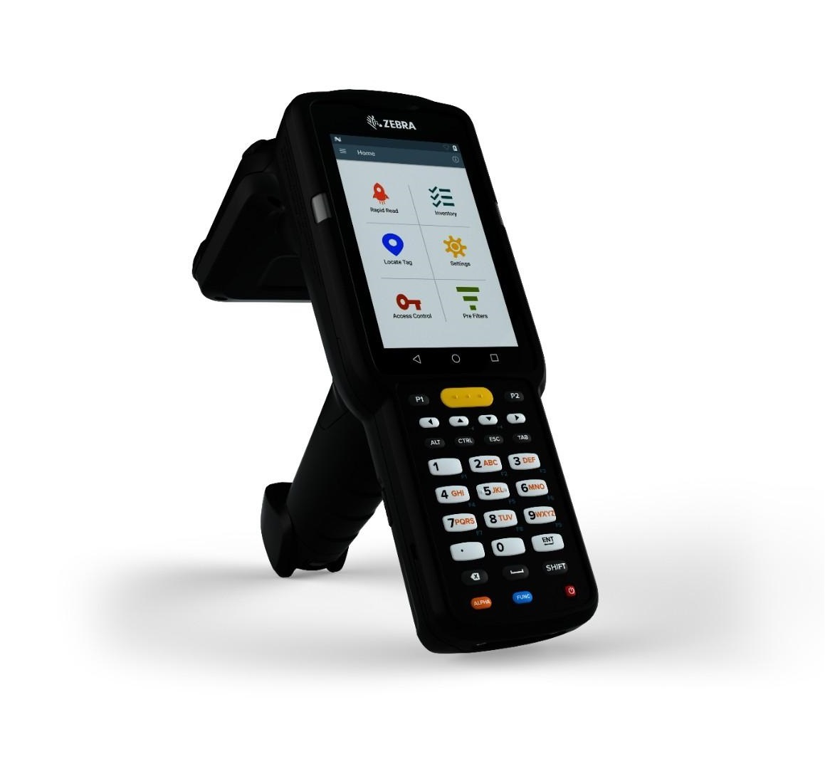 MC3330XR UHF RFID GUN, CIRCULAR ANTENNA, 802.11 A/B/G/N/AC, SE4770 2D IMAGER, 47 KEY, EXTENDED CAPACITY BATTERY, GMS, 4GB RAM / 32GB ROM, WORLDWIDE (9